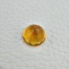 Topazio Citrino Idrotermale Taglio Tondo Sfaccettata a Mano Gemma Sciolta 13X13X8mm 7,90 Carati 1pz