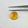 Topazio Citrino Idrotermale Taglio Tondo Sfaccettata a Mano Gemma Sciolta 13X13X8mm 7,90 Carati 1pz