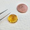 Topazio Citrino Idrotermale Taglio Tondo Sfaccettata a Mano Gemma Sciolta 13X13X8mm 7,90 Carati 1pz