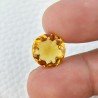 Topazio Citrino Idrotermale Taglio Tondo Sfaccettata a Mano Gemma Sciolta 13X13X8mm 7,90 Carati 1pz