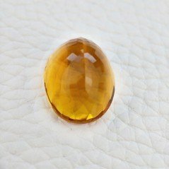 Topazio Citrino Idrotermale Taglio Ovale Sfaccettata a Mano Gemma Sciolta 21X16X11mm 22,75 Carati 1pz