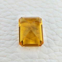 Topazio Citrino Idrotermale Taglio Smeraldo Ottagono Sfaccettata a Mano Gemma Sciolta 16X12X7mm 11,65 Carati 1pz