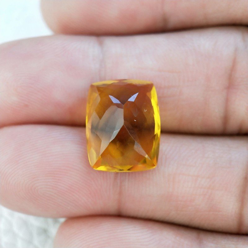 Topazio Citrino Idrotermale Taglio Cuscino Sfaccettata a Mano Gemma Sciolta 15X12X7-8mm 9,55 Carati 1pz Topazio Citrino Idrotermale Taglio Cuscino Sfaccettata a Mano Gemma Sciolta 15X12X7-8mm 9,55 Carati 1pz
