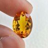 Topazio Citrino Idrotermale Taglio Ovale Sfaccettata a Mano Gemma Sciolta 16X12X8mm 9,65 Carati 1pz