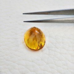 Topazio Citrino Idrotermale Taglio Ovale Sfaccettata a Mano Gemma Sciolta 16X12X8mm 9,65 Carati 1pz