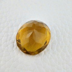 Quarzo Citrino Idrotermale Taglio Ovale Sfaccettata a Mano Gemma Sciolta 22X19X12mm 27,50 Carati 1pz