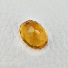 Quarzo Citrino Idrotermale Taglio Ovale Sfaccettata a Mano Gemma Sciolta 18X13X8mm 11,40 Carati 1pz