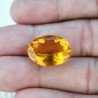 Quarzo Citrino Idrotermale Taglio Ovale Sfaccettata a Mano Gemma Sciolta 18X13X8mm 11,40 Carati 1pz