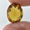 Quarzo Citrino Idrotermale Taglio Ovale Sfaccettata a Mano Gemma Sciolta 19X15X10mm 17,75 Carati 1pz