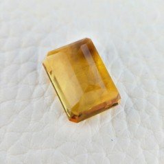 Quarzo Citrino Idrotermale Taglio Smeraldo Ottagono Sfaccettata a Mano Gemma Sciolta 14X10X6mm 8,50 Carati 1pz