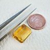 Quarzo Citrino Idrotermale Taglio Smeraldo Ottagono Sfaccettata a Mano Gemma Sciolta 14X10X6mm 8,50 Carati 1pz