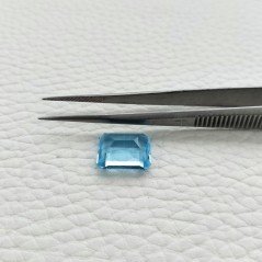 Acquamarina Idrotermale Taglio Taglio Smeraldo Ottagono Sfaccettata a Mano Gemma Sciolta  12X10X5-6mm 5,50 Carati 1pz