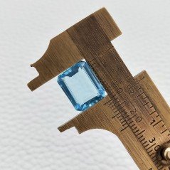 Acquamarina Idrotermale Taglio Taglio Smeraldo Ottagono Sfaccettata a Mano Gemma Sciolta  12X10X5-6mm 5,50 Carati 1pz