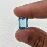Acquamarina Idrotermale Taglio Taglio Smeraldo Ottagono Sfaccettata a Mano Gemma Sciolta 12X10X5-6mm 5,50 Carati 1pz