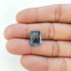 Acquamarina Idrotermale Taglio Taglio Smeraldo Ottagono Sfaccettata a Mano Gemma Sciolta 14X10X5-6mm 9,25 Carati 1pz