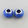 Perlina foro largo cobalto 13.5x8.5mm 1pz