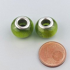 Perlina foro largo colore pera brillante 13.5x8.5mm 1pz