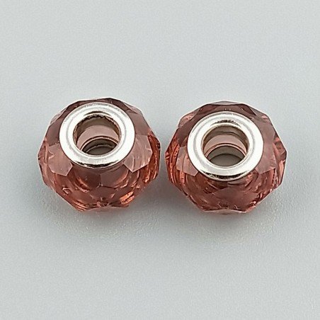 Perlina foro largo marrone 13.5x8.5mm 1pz