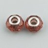 Perlina foro largo marrone 13.5x8.5mm 1pz