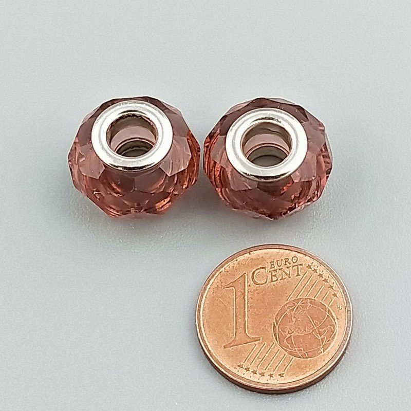 Perlina foro largo marrone 13.5x8.5mm 1pz Perlina foro largo marrone 13.5x8.5mm 1pz