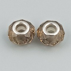 Perlina foro largo fumoso 13.5x8.5mm 1pz