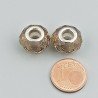 Perlina foro largo fumoso 13.5x8.5mm 1pz