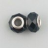 Perlina foro largo nera 13.5x8.5mm 1pz