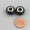 Perlina foro largo nera 13.5x8.5mm 1pz