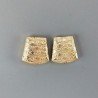 Distanziatore In Ottone Forma Trapezio Lavorato Antico Tribal 12-15x15mm-Dorato 1pz