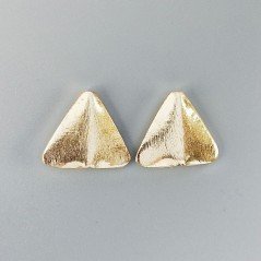 Distanziatore Di Ottone Forma Triangolo Satinato 18X16mm-Dorato 1pz