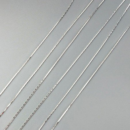Catena Di Acciao Forma Cobra 0,30mm-Rodiato 1mt