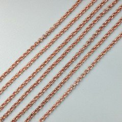 Catena Di Rame Forma Tondo Rolo  03mm-Rame Antico 1mt