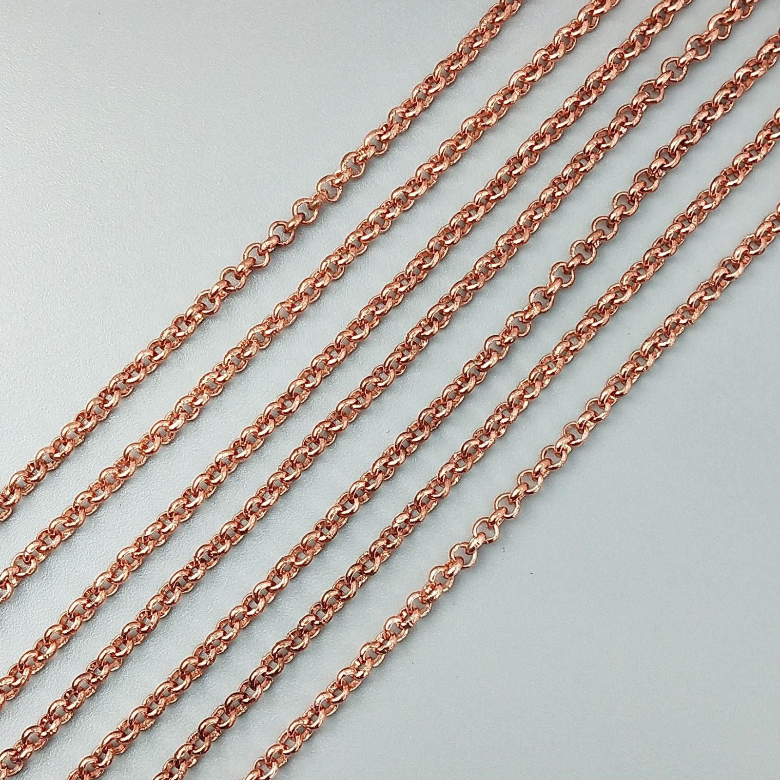 Catena Di Rame Forma Tondo Rolo 03mm-Rame Antico 1mt
