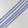 Catena Di Ottone Con Strass Incastonati 02mm Blu-Argentato 1mt