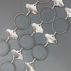 Catena Di Metallo Forma Fanstasia 17mm-Argentato 1mt
