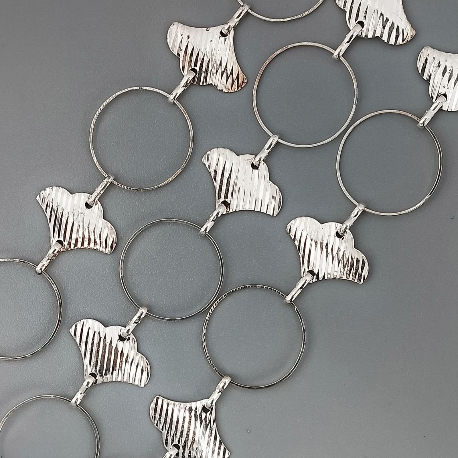 Catena Di Metallo Forma Fanstasia 17mm-Argentato 1mt