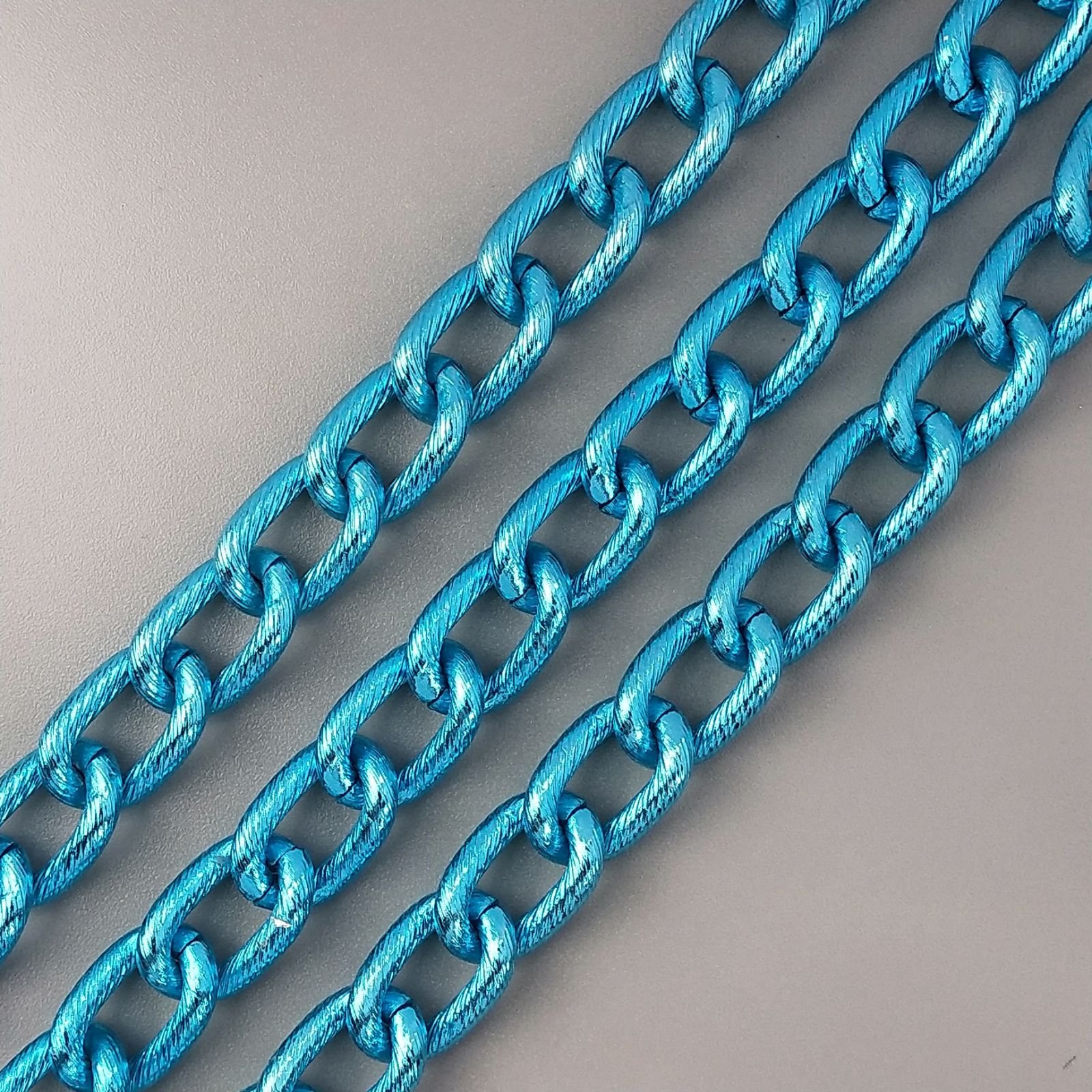 Catena Di Alluminio Forma Ovale Smaltato 10X16mm-Blu Marino 1mt