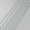 Catena Di Acciao A Pallina 01mm- Rodiato 1mt
