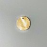 Ciondolo In Zama Opaco Forma Tondo Piatto Lavorato 19-20mm-Dorato 1pz