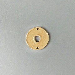 Connettore In Zama Opaco Forma Tondo Forato 20mm-Dorato 1pz