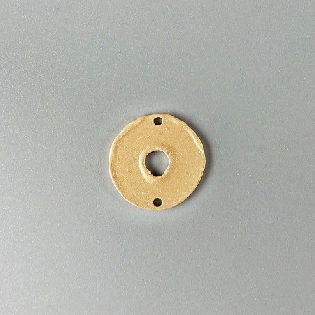 Connettore In Zama Opaco Forma Tondo Forato 20mm-Dorato 1pz