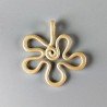 Ciondolo In Zama Opaco Forma Fiore 39X42mm-Dorato 1pz