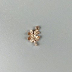 Ciondolo In Zama Opaco Forma Quadrifoglio mm-Dorato 1pz