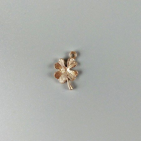 Ciondolo In Zama Opaco Forma Quadrifoglio mm-Dorato 1pz