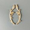 Ciondolo In Zama Opaco Forma Ramo Con Anellini 44X8mm-Dorato 1pz