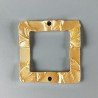 Connettore In Zama Opaco Forma Quadrata Martellato 42mm-Dorato 1pz