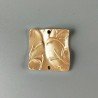 Connettore In Zama Opaco Forma Quadrata Lavorato 27-28mm-Dorato 1pz