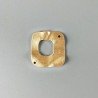 Connettore In Zama Opaco Forma Quadrata Lavorata 23-24mm-Dorato 1pz