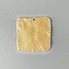 Ciondolo In Zama Opaco Forma Quadrato Lavorato 33mm-Dorato 1pz