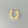 Connettore In Zama Forma Ferro Di Cavallo Battuto 25mm-Dorato 1pz